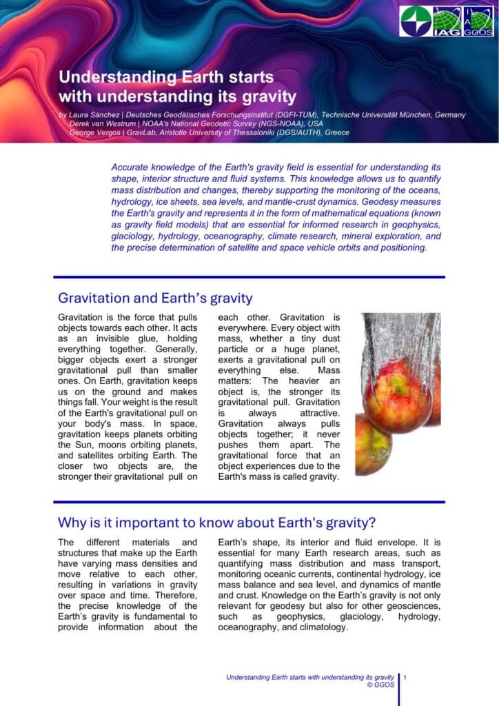 Brochure GGOS - Understanding Earth starts with understanding its gravity
