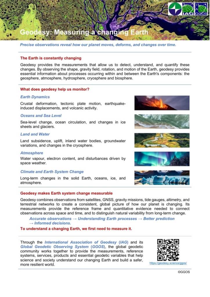Flyer GGOS - Geodesy Measuring a changing Earth